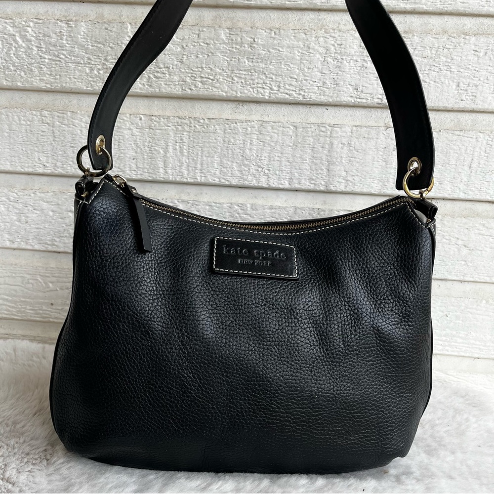 KATE SPADE Black Hobo Baguette Y2K Hampton Mulberry Shoulder Bag